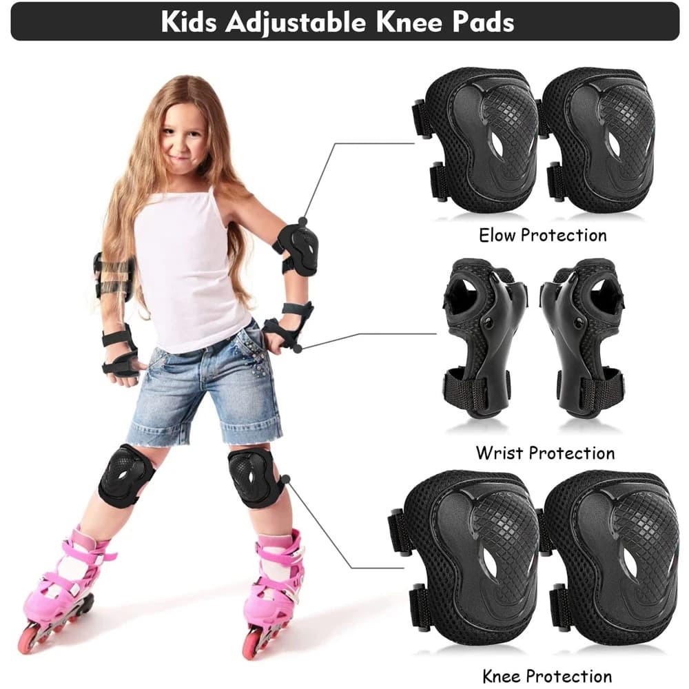 1SET 1 Kids/Youth Protective Gear Set,Kids Knee Pads Elbow Pads & Wrist Guard for Scooter,Skateboard,Bicycle,Inline Skating