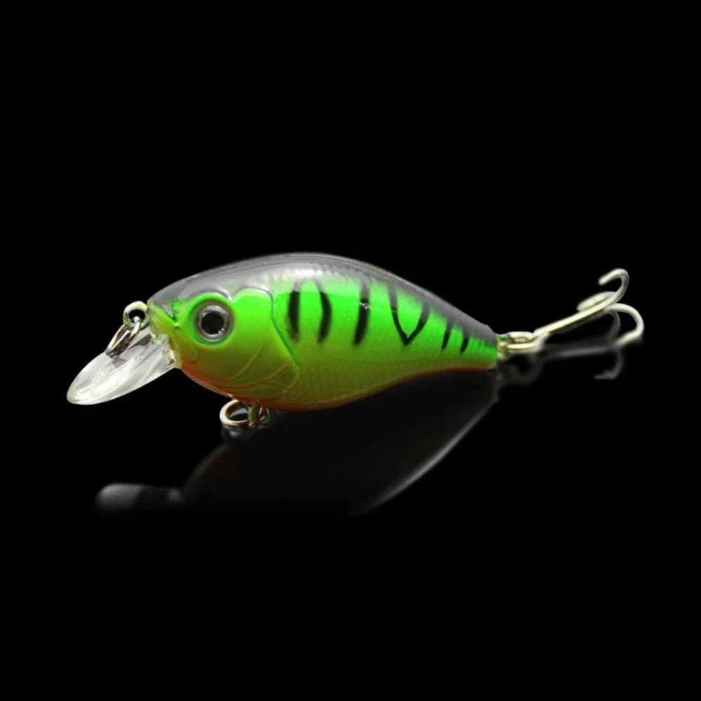 5PCS Durable 5.5cm 7g Minnow Crankbait with Treble Hooks ABS Fishing Crank Bait Bright Colors Artificial Lures for Bass Fishing