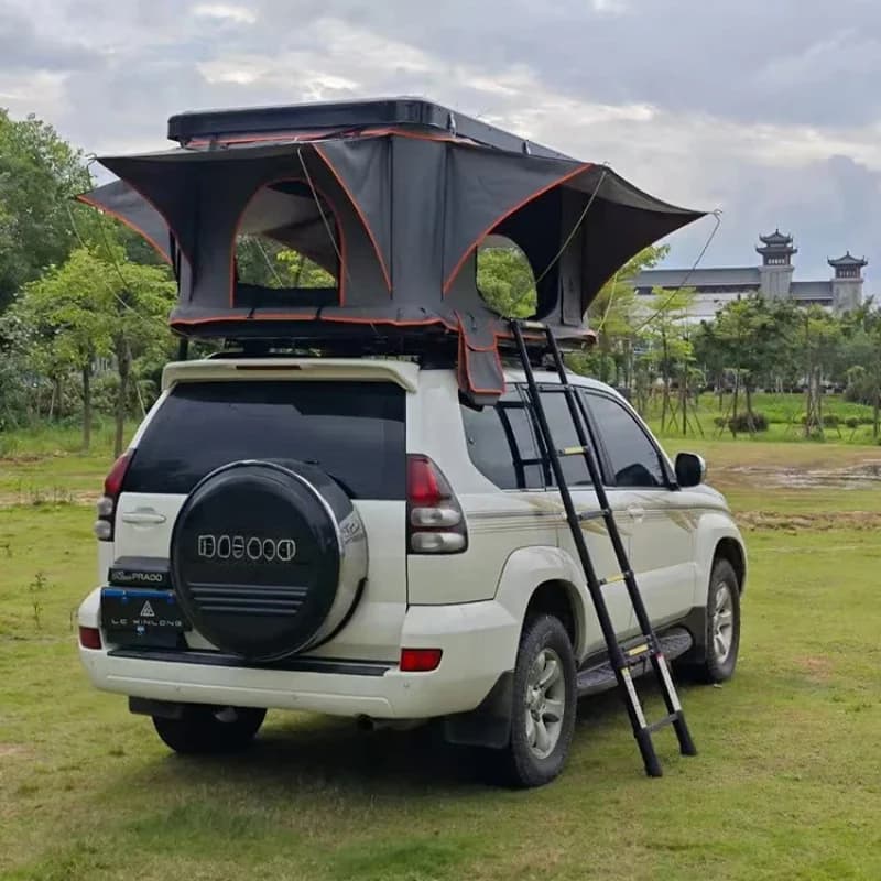 High Quality Factory Custom OEM Waterproof Aluminum Alloy Folding Hard Car Rooftop Tent 1-2 Person Outdoor Camping