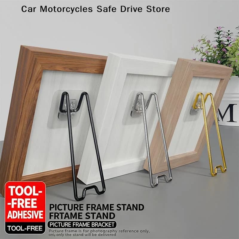 Modern Design Stainless Steel Bracket - Adjustable Multi-Purpose Pictures Frame Holder with Strong Load-Bearing Photo Stand Rack