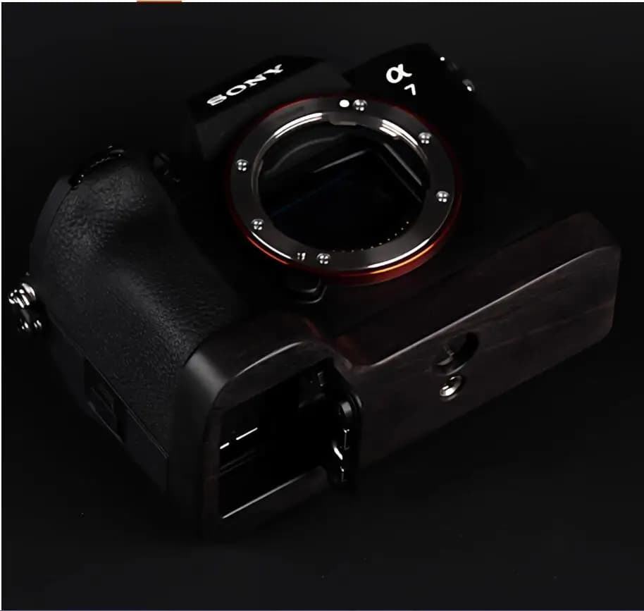 Nuova base per impugnatura in legno di ebano per fotocamera Sony A7M3 A7R3 A9, leggera