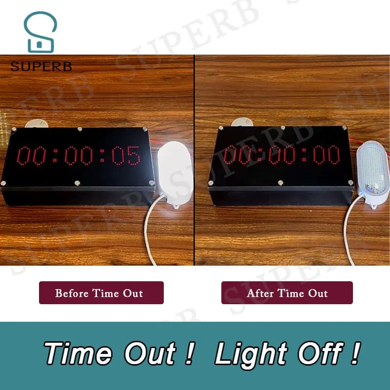 Timer per il conto alla rovescia della stanza di fuga Prop Conto alla rovescia Tempo verso l'alto Bulb off Prop Vita reale Sala di fuga Tempo per il conto alla rovescia Prop Superbo 2023 Nuovo
