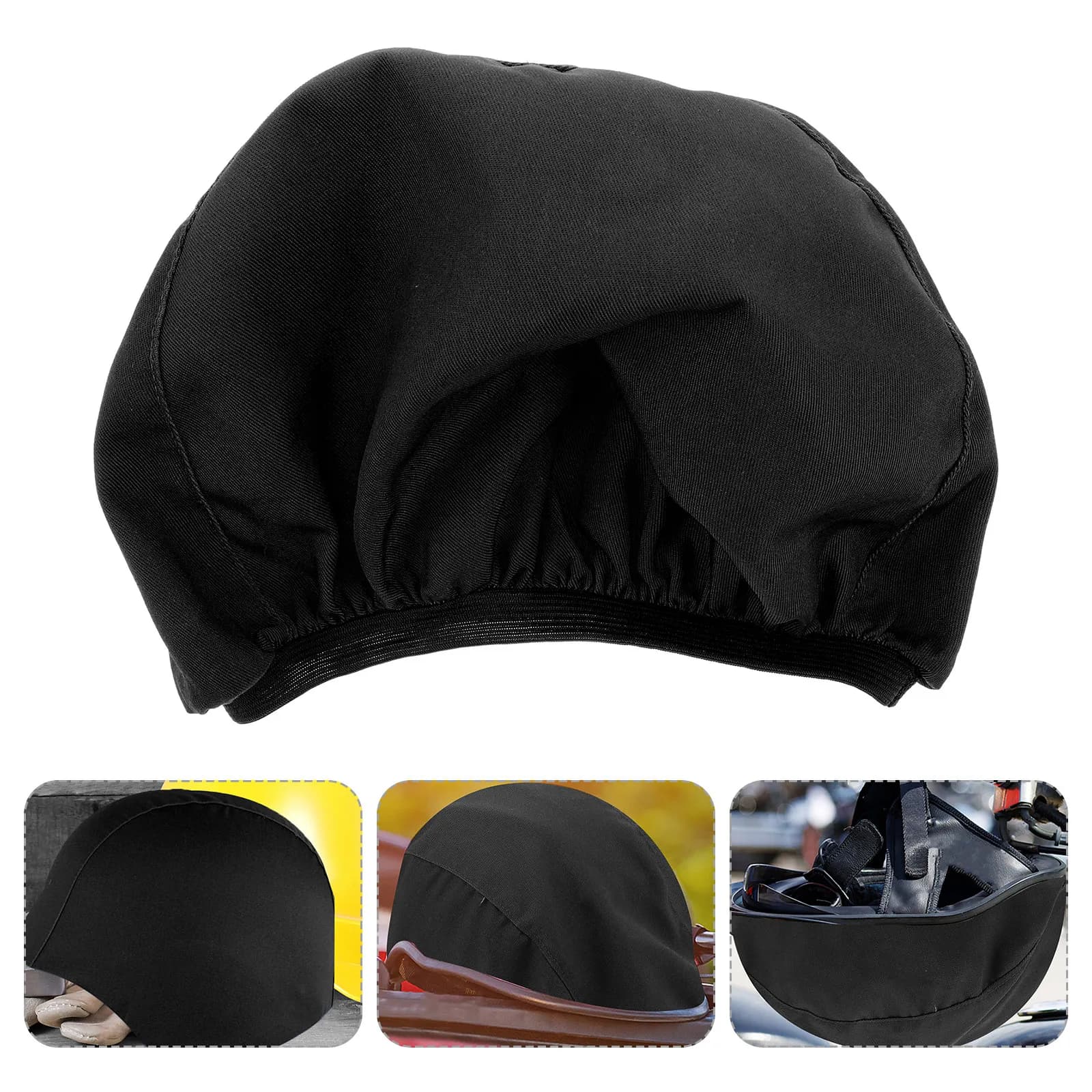 Reversible fabric cover for motorcycle helmets, elegant, comfortable, easy to clean, decorative accessory