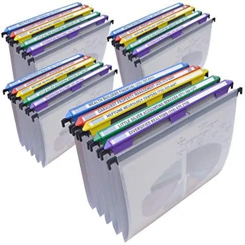 Cartelle portadocumenti sospese MagniFile, formato Letter con fondo a V, indici ingranditi da 11 pollici, set da 20, colore Frost