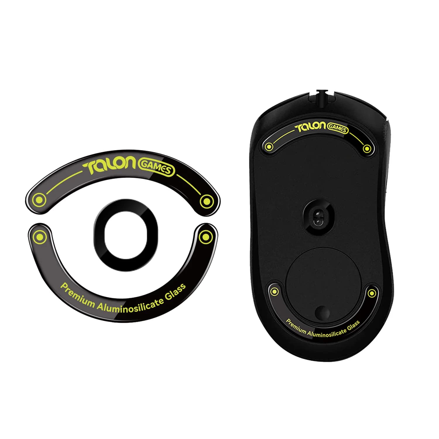 TALONGAMES Glass mouse feet compatible with Logitech G403 / G603 / G703 Wireless gaming mouse Glass chips with round curved edge
