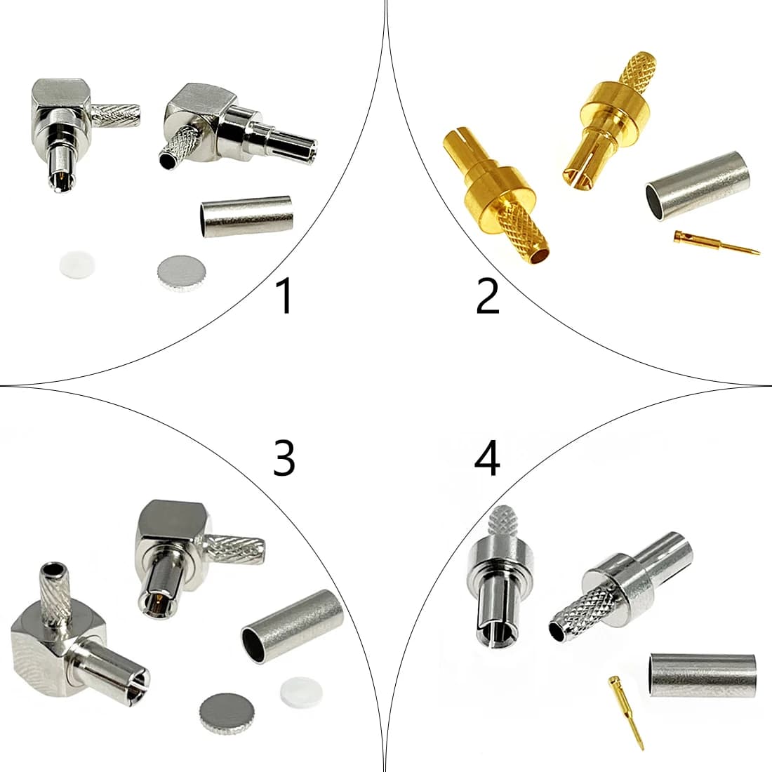 1 or 10 pcs CRC9 TS9 Spina Male Straight Angle Straight A Crimp for RG174 RG316 LMR100 Cable RF Connector 3G USB MODEM