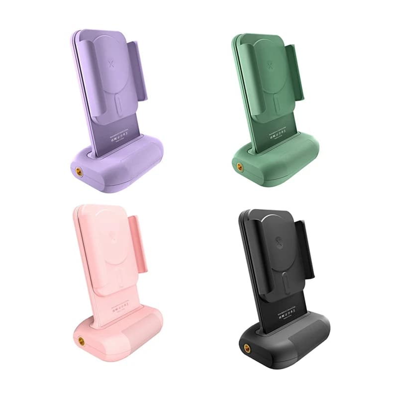 A99E-Bluetooth Selfie Stick con supporto per telefono anti-vibrazione con otturatore remoto, stabilizzatore per riprese video, per smartphone