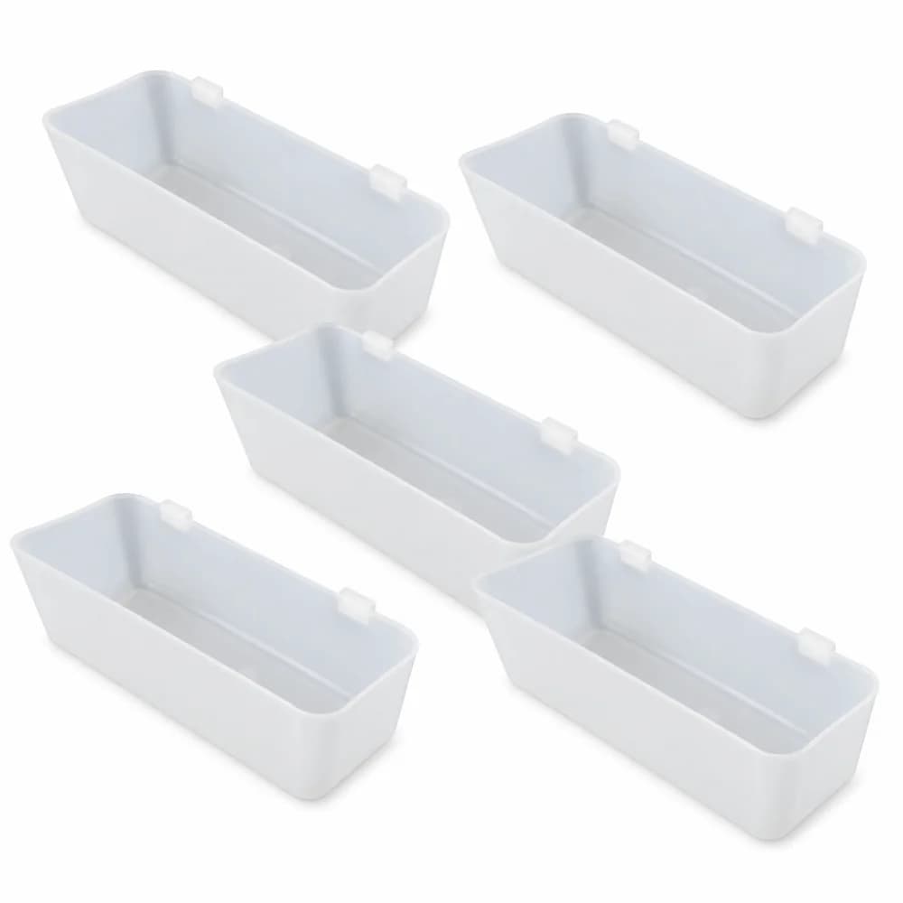 5pcs Wall-mounted Parrot Pigeon Feeder Automatic Transparent Box Hanging Bird Feeder Drinker Food Container Pigeon Feed Trough