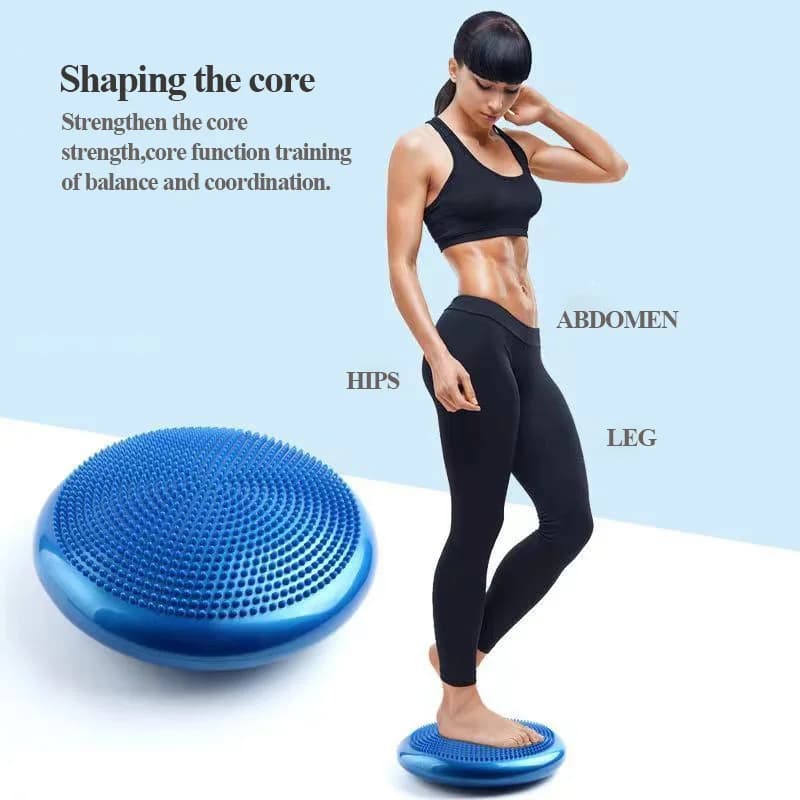 Inflatable massage pad with PVC yoga mat thickened mat for explosion proof barefoot rehabilitation trainer for balance with soft pedal
