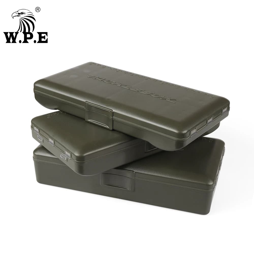 WPE 1 pcs Fishing box Carp fishing gear box Rectangular Hook Line Feeder Plastic Case Carp Fishing Hook Group Box Equipment