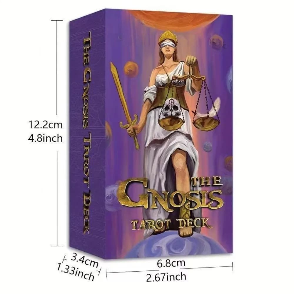 The Gnosis Tarot Deck 78 Tarot Cards with Guidebook Unique Mystical Mythological Art Style, 12*7cmDurable Oracle Cards