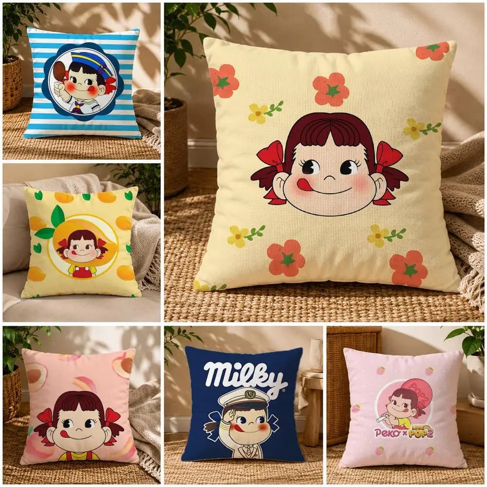 Brand FujiyaS Cushion Cover Soft Short Plush Zippered Cushion Covers 40/45/50cm Square Decor for Sofa Home