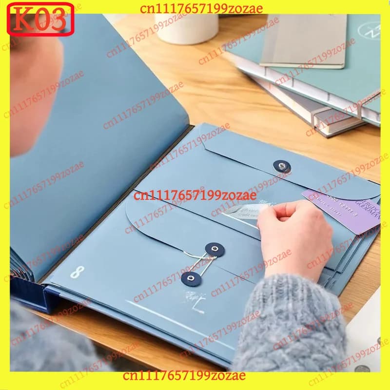 LK In Case I Go Missing Binder Manila Pocket File Folder Organizer Storage Document Holder