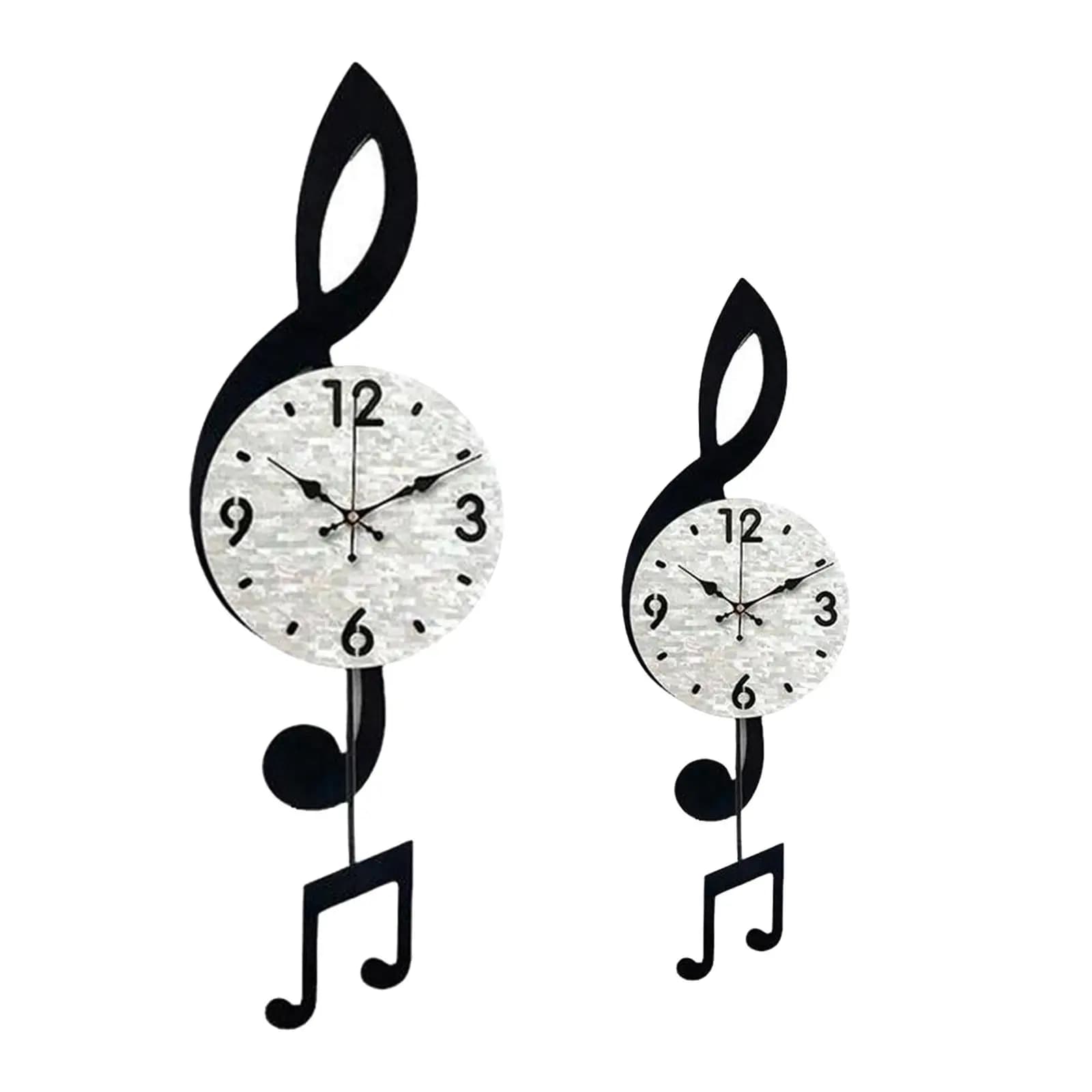 Wall Clock with Unique Music Notes, Silent Movement, Acrylic Material, Modern Decoration for Living Room, Hotel, Gift