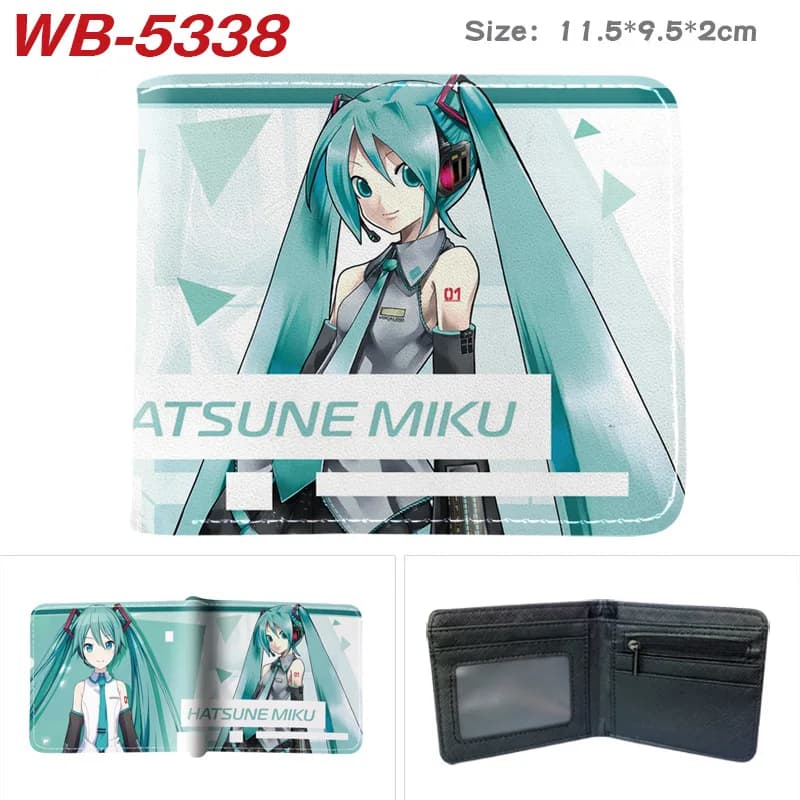 Anime Hatsune New Miku Wallets Short PU Leather Wallet Kawaii Card Holder Cartoon Manga Coin Purse Coin Pocket Birthday Gifts