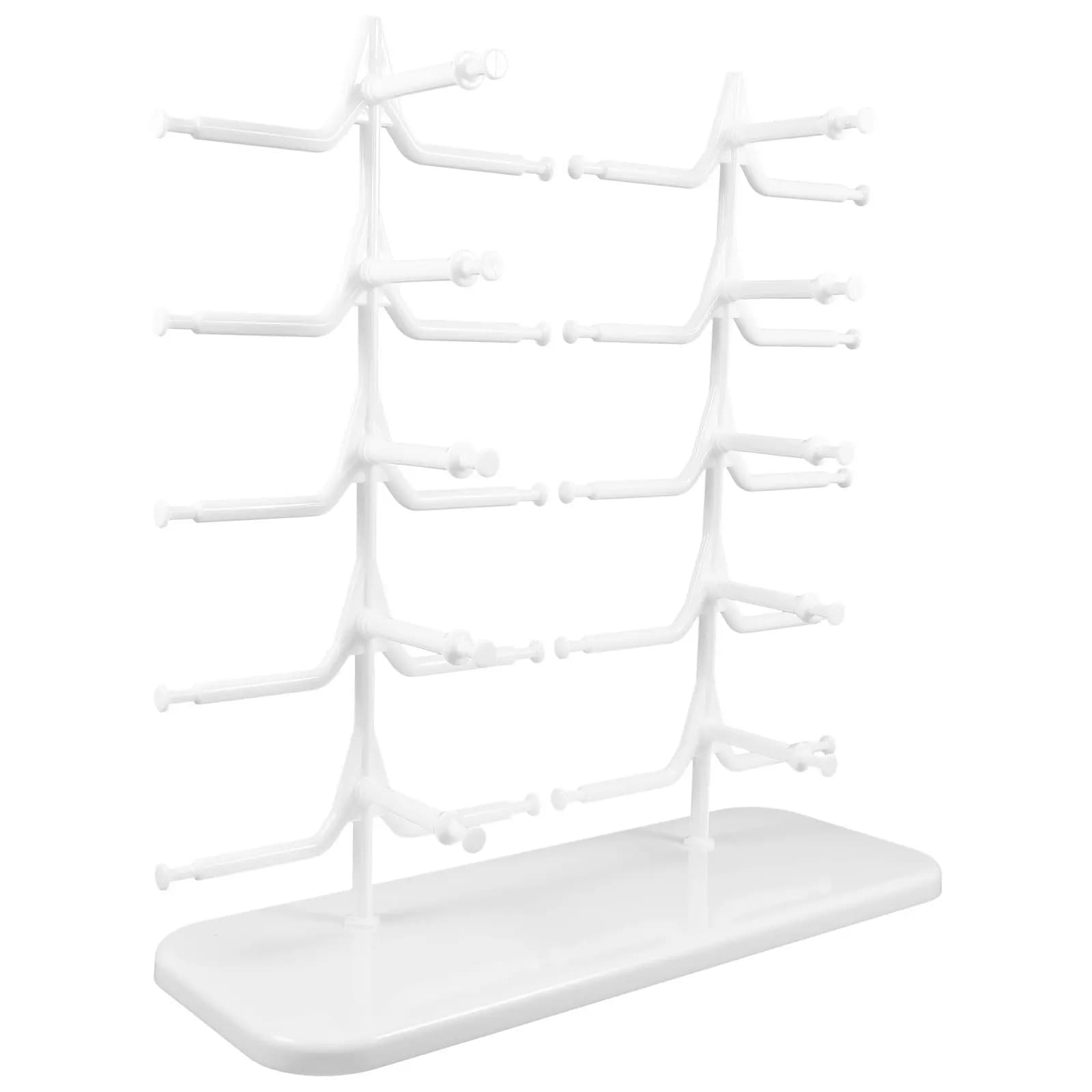 Premium ABS Glasses Display Rack Sunglasses Holder Stand for Organizing Eyeglasses Ski Goggles Multiple Frames Space Saving
