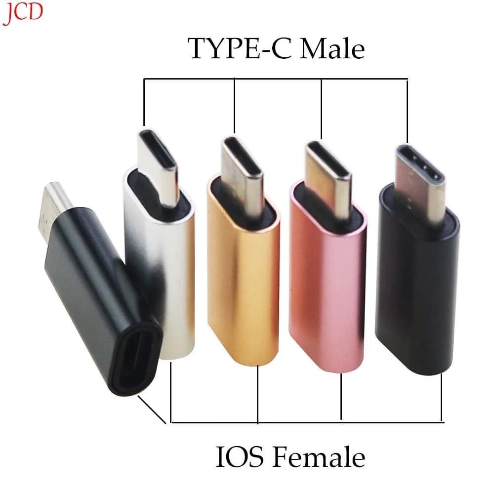 Adattatore USB C maschio a IOS femmina per iPhone X XR XS Max 8 7 6 6S Plus cavo di ricarica sincrono da tipo C a 8pin convertitore