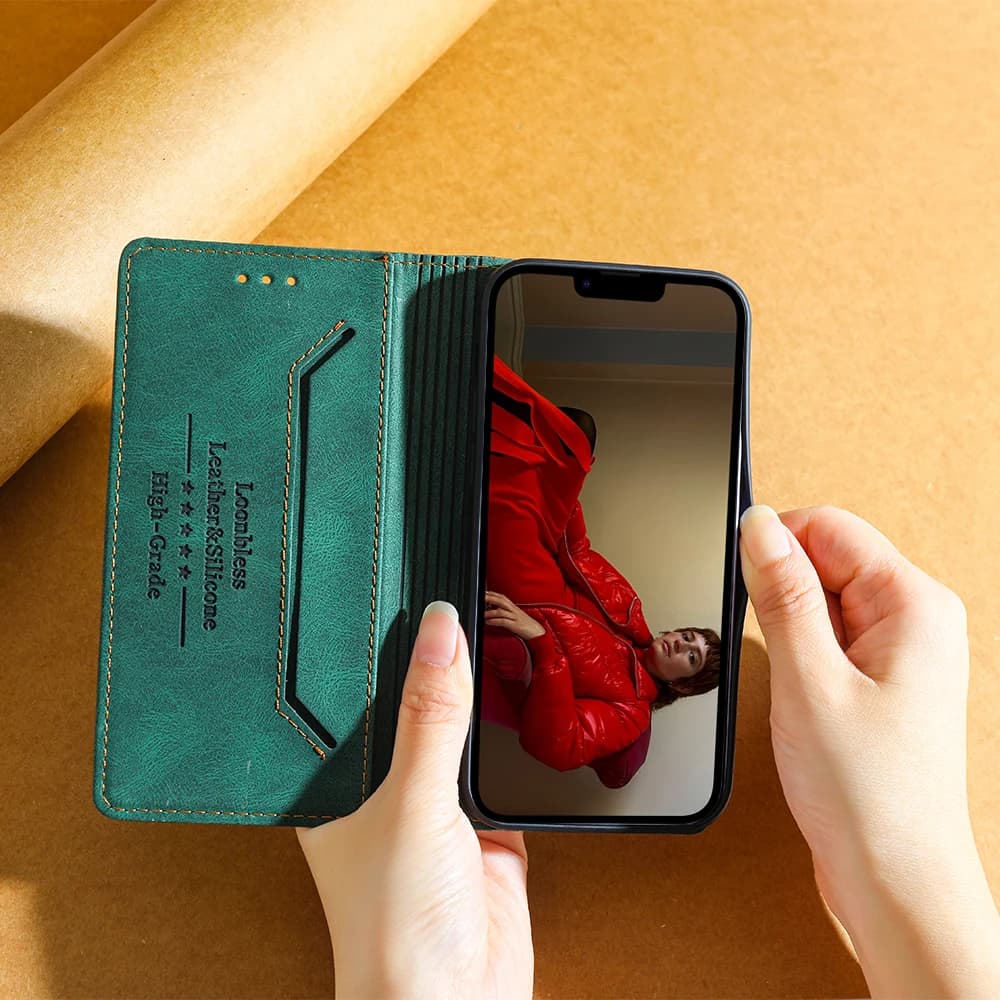 Anti-theft leather case for LG V30, book cover, wallet, thin book case for LG V30+, LG V30S ThinQ, V30S+ Plus, LGV30, shoulder bag