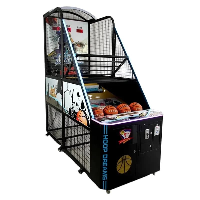 Macchina da Basket Arcade Competitiva Multi-giocatore con Punteggio Digitale per Centri Sportivi