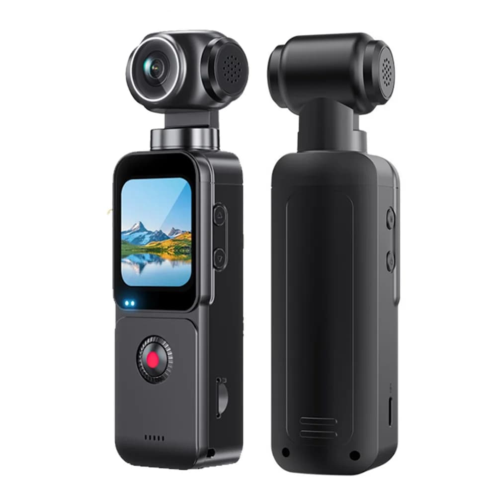 Telecamera d'azione tascabile 4K 5K Ultra HD 270 ° Girevole Vlog Wifi Fotocamera sportiva Custodia impermeabile Casco da viaggio Registratore per conducente di bicicletta