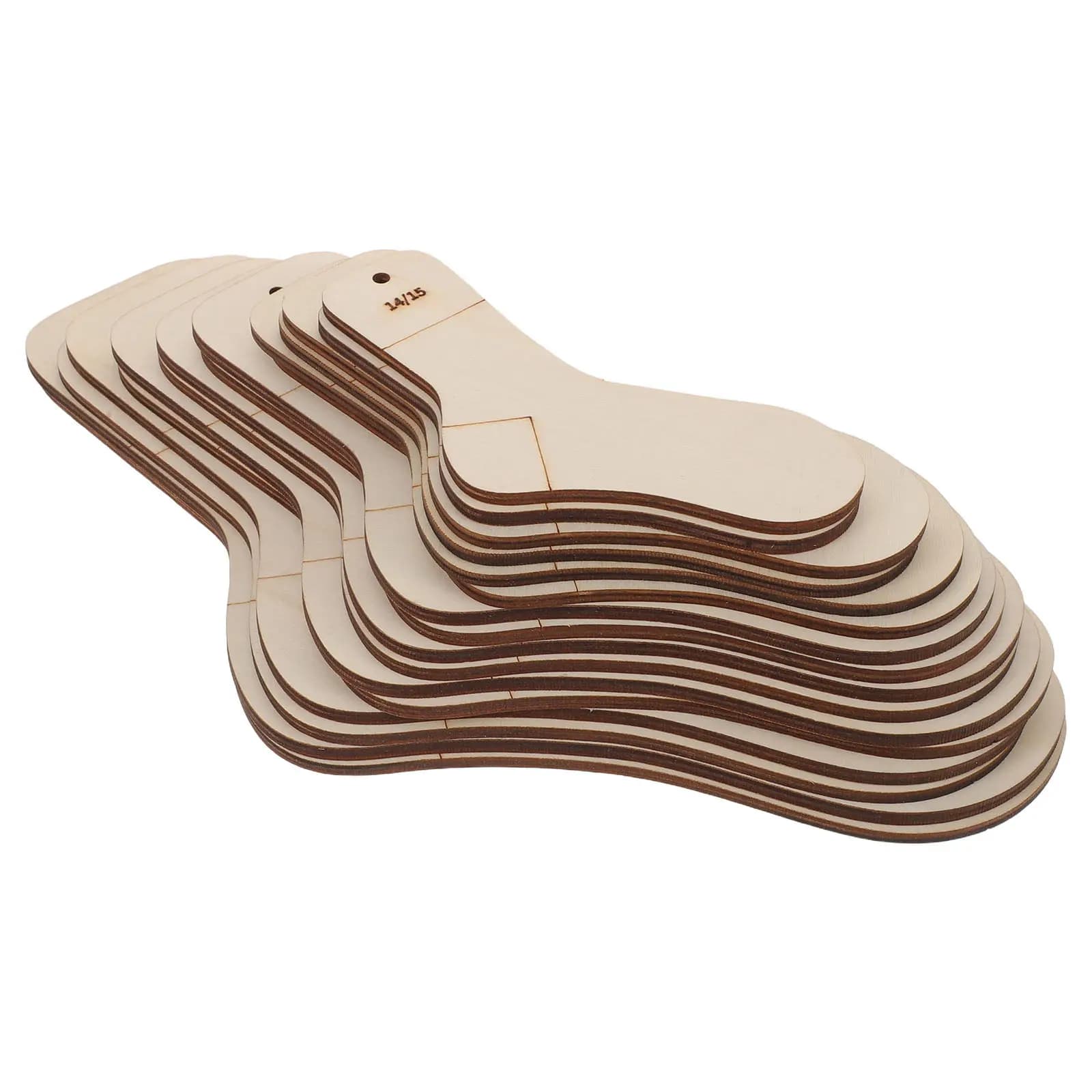 16Pcs Wood Sock Blockers Forms Sock Stretchers Crochet Stocking Molds Knitting Blocking Tools Knit Stocking Molds