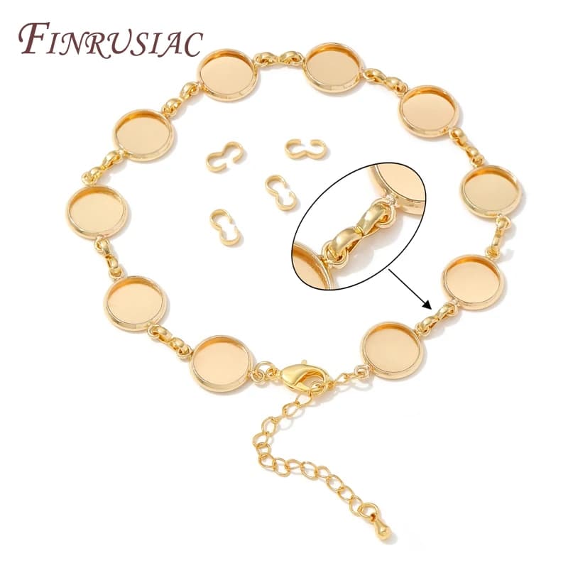 50-100 pezzi di chiusure a 3 forme placcate in oro 18 carati per la creazione di gioielli, chiusure per braccialetti, accessori per la creazione di gioielli fai da te
