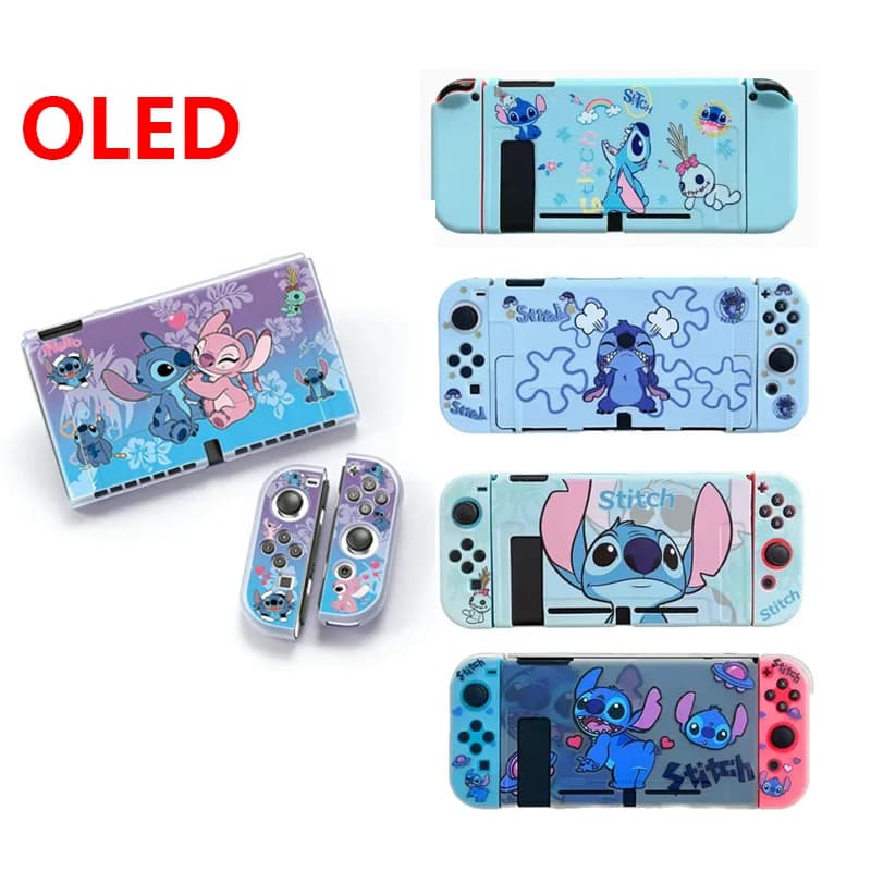 1 Pezzo Cover Protettiva in Silicone Morbido Colorato Anti-Caduta per Nintendo OLED, Custodia Rimovibile per Console da Gioco Portatile