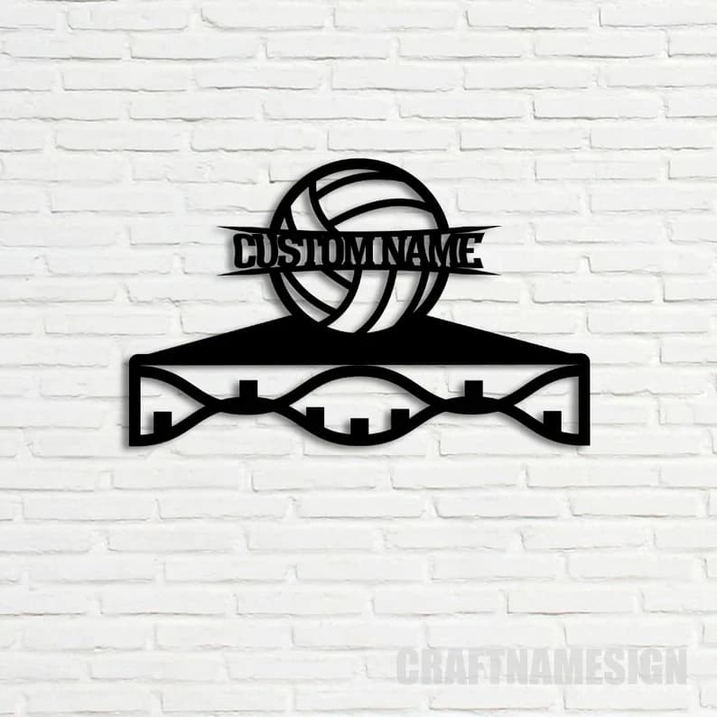 1pc volley medal hook creativo personalizzato nome ganci Metal Art Metal Rack per parete