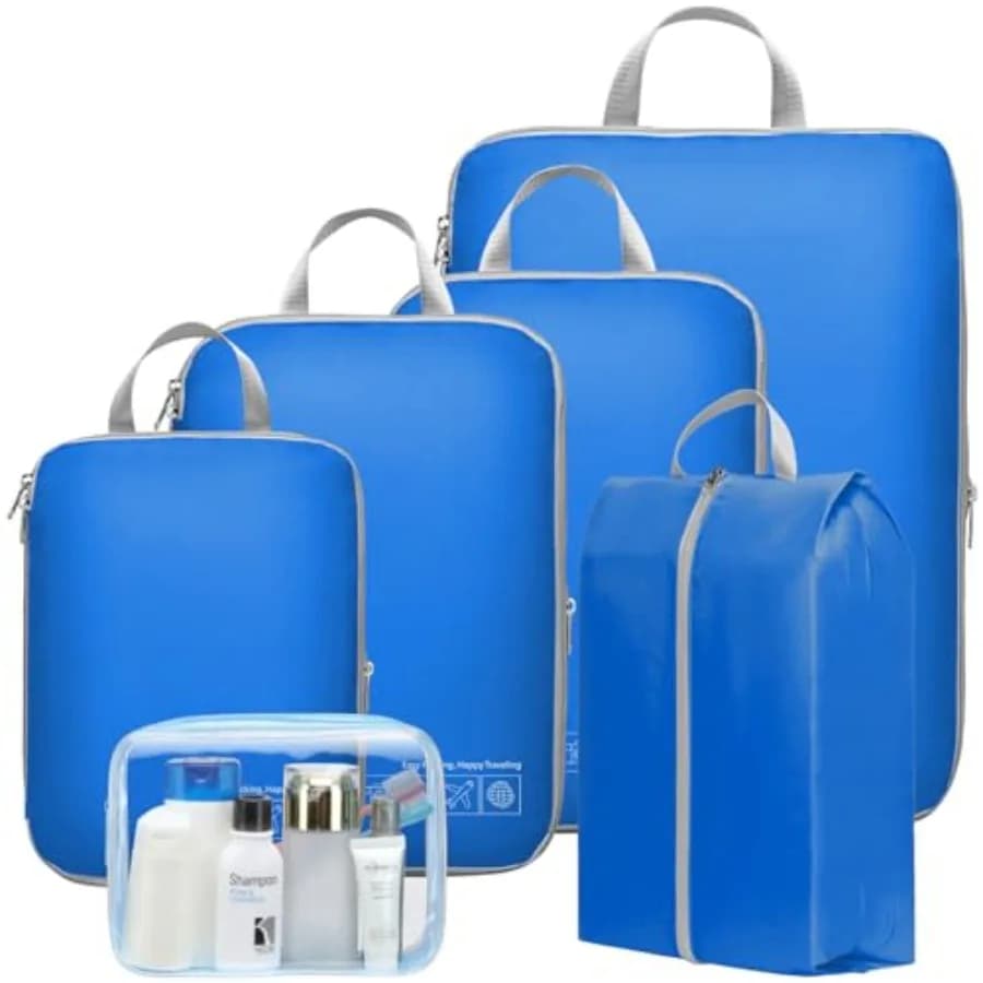 Cubi di Compressione Cambond per Viaggi Femminili - Organizzatori Leggeri per Bagagli e Valigie