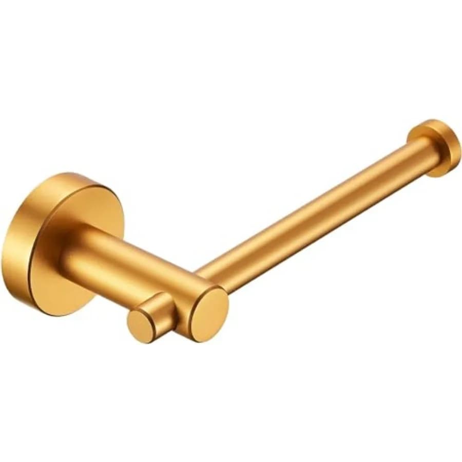 Golden Toilet Paper Holder, Wall Mount Toilet Paper Roll Holder for Bathroom, Washroom, Bathroom Hardware