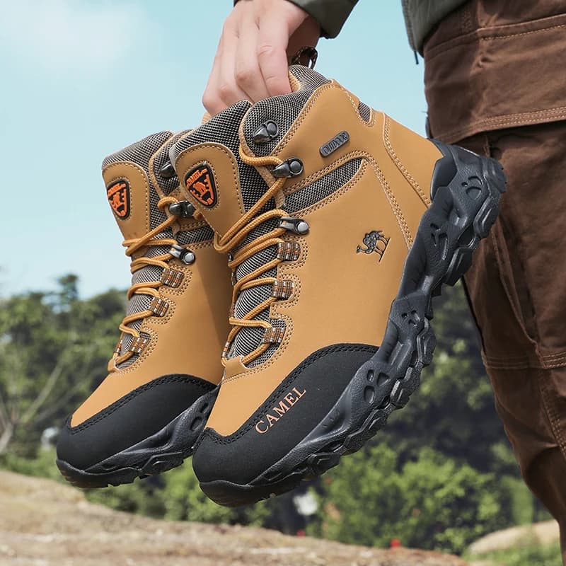 Hot Selling Men's High Mountain Ice Climbing Boots, High Top Hiking Boots, Outdoor Sports Hiking Shoes, Desert Boots