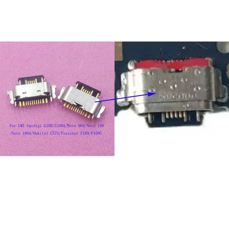10-50Pcs Dock Charging Charger Connector USB Plug For UMI Umidigi G100 G100A Note 90A 100 100A Oukitel C57S Fossibot F109 F109S