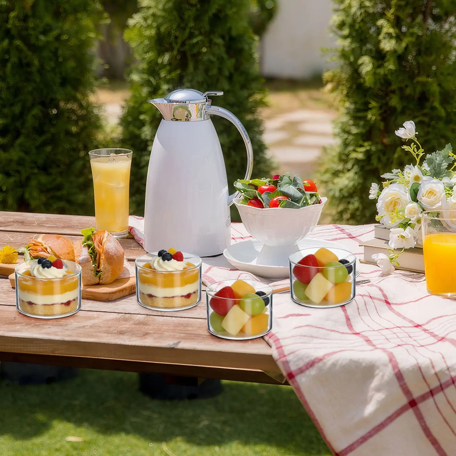 2 Pezzi Stampi per Pudding Trasparenti Multifunzione, Coppette per Gelato e Dessert per Uso Domestico, Feste e Matrimoni