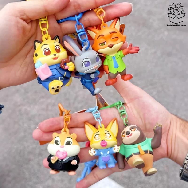 Hot-Selling Zootopia Coniglio Ufficiale di Polizia Judy Nick Portachiavi Anime Personaggio del Film Da Collezione Zaini Pendenti Regali