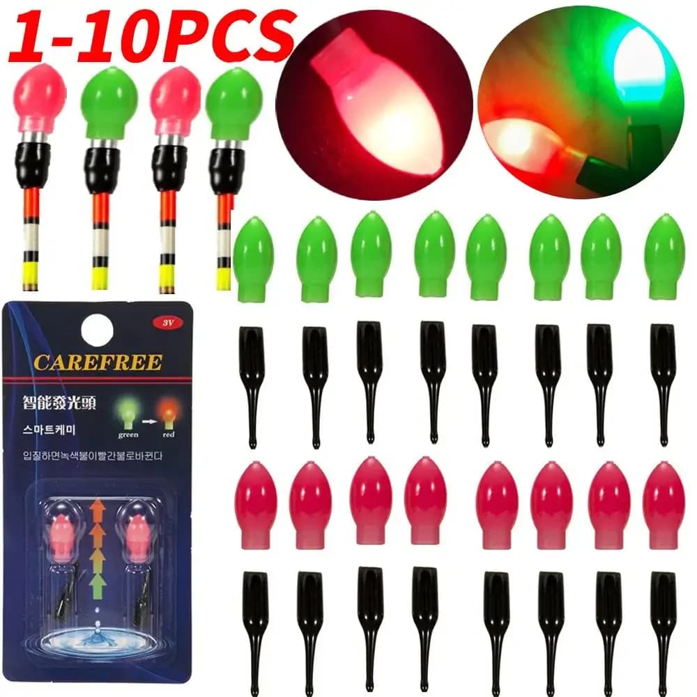 1-10pcs LED Float Tail Light 3D Gravity Sensing Fishing Float Electronic Light With CR311 Battery Deep Sea Fishing Accessories