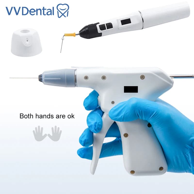 Sistema di Otturazione Endodontica VVDental per Dentisti/Pistola per Otturazione a Caldo con Display OLED LCD e 3 Punte Riscaldanti per Endodonzia