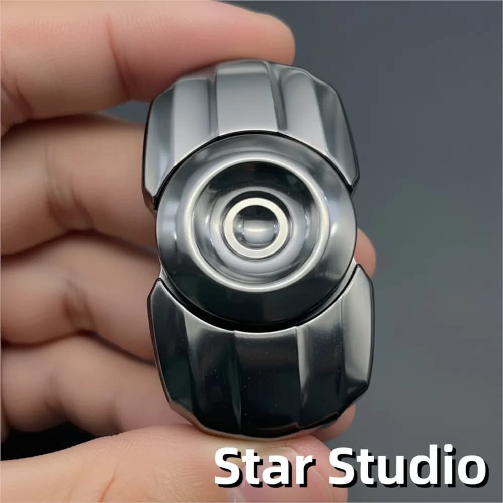Star Studio EDC Luce che scorre Fidget Spinner a due pale Zirc Lucido Fidgeting Spinner Gadget per alleviare l'ansia Design originale
