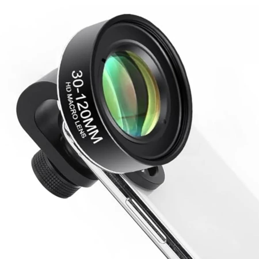 10X Professional Macro lens for Smartphone, 4K Ultra HD Glass lens with Universal Clip, Target Cover and Transport Case, Compatible with iPhone S Pi
