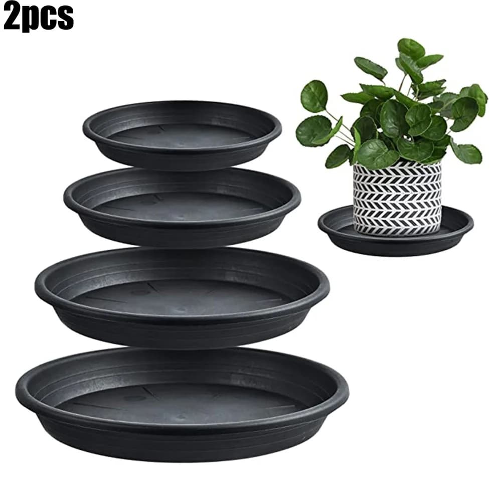 2 pezzi vassoi per piante rotonde piante grasse vaso di fiori piattino vassoi forniture arredamento 4/6/7/8/10 pollici accessori per vasi di fiori neri