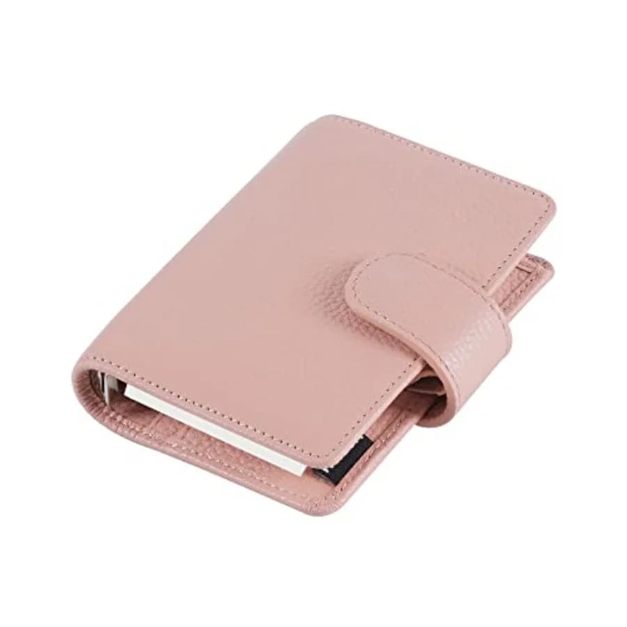 Agenda A8 con Anelli Regolari - Portafoglio Organizer in Vera Pelle con Anelli da 15mm