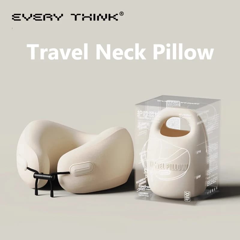 Cuscino da Viaggio per Aereo - Supporto per il Collo a Forma di U Portatile per il Comfort, Regalo di Natale per Viaggiatori in Movimento