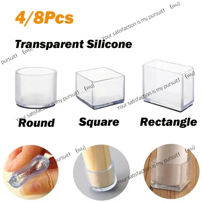 Tappo per gamba della sedia Piedini in silicone Protezione per pavimento Tappetino per mobili Copri piedi per tavolo Riduzione del rumore Proteggi la copertura resistente all'usura del pavimento