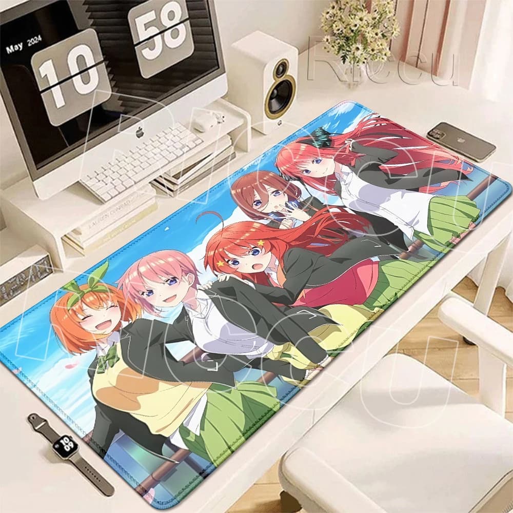 HD Print Anime The Quintessential Quintuplets Mouse Pad Gaming Anti-slip Rubber Desk Carpet Office Accessories Keyboard Tablemat