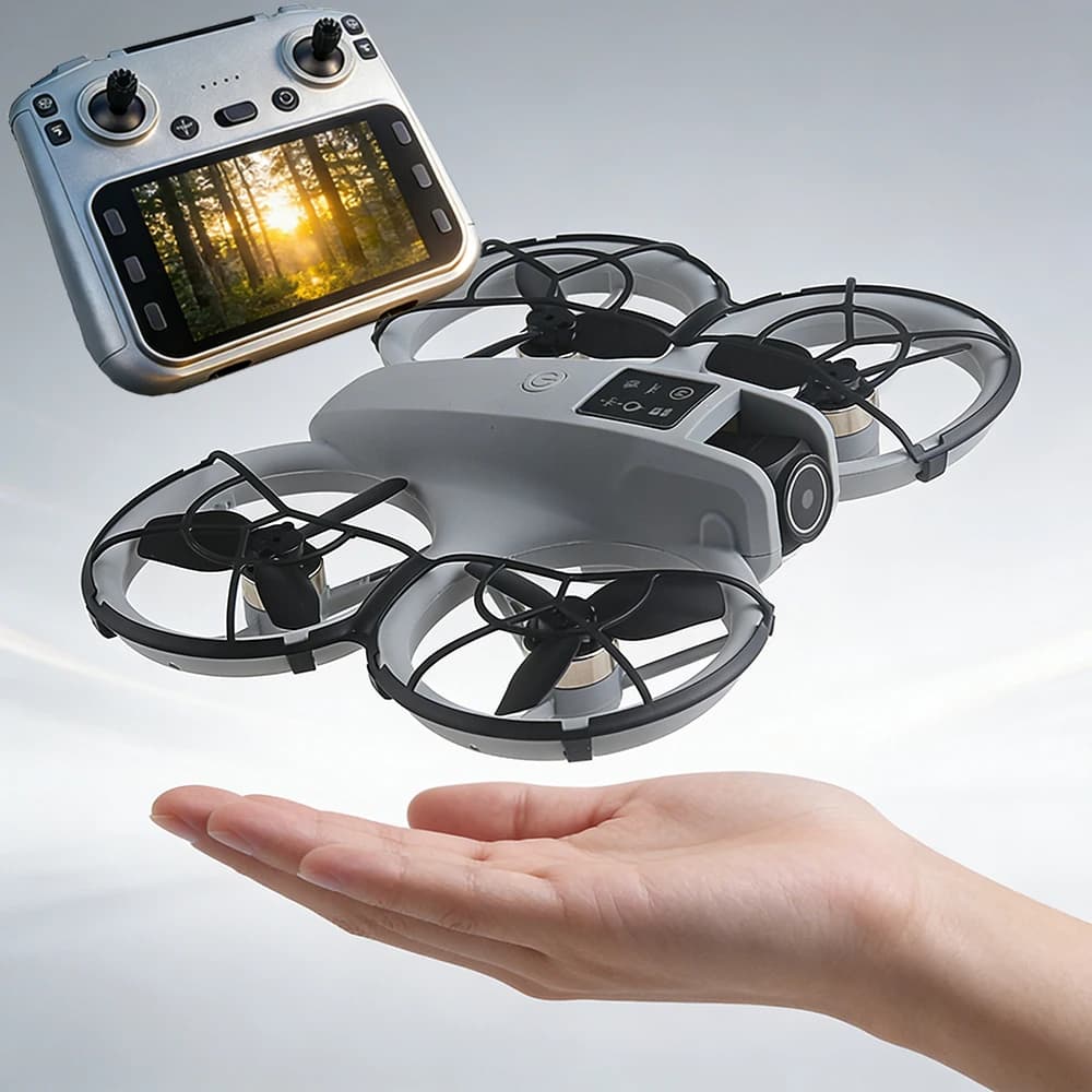 Nuovo Mini Drone WIFI FPV Professionale con Telecamere HD, Aeromobile Telecomandato Brushless, Quadricottero RC, Giocattoli e Regali