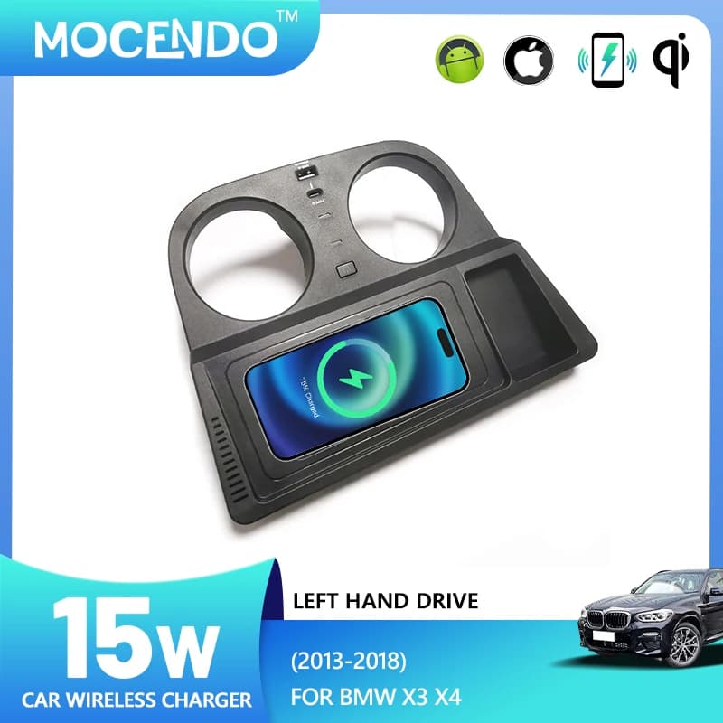For BMW X3 F25 X4 F26 2014-2018 15W Car wireless charger Fast charger for phone Charging panel