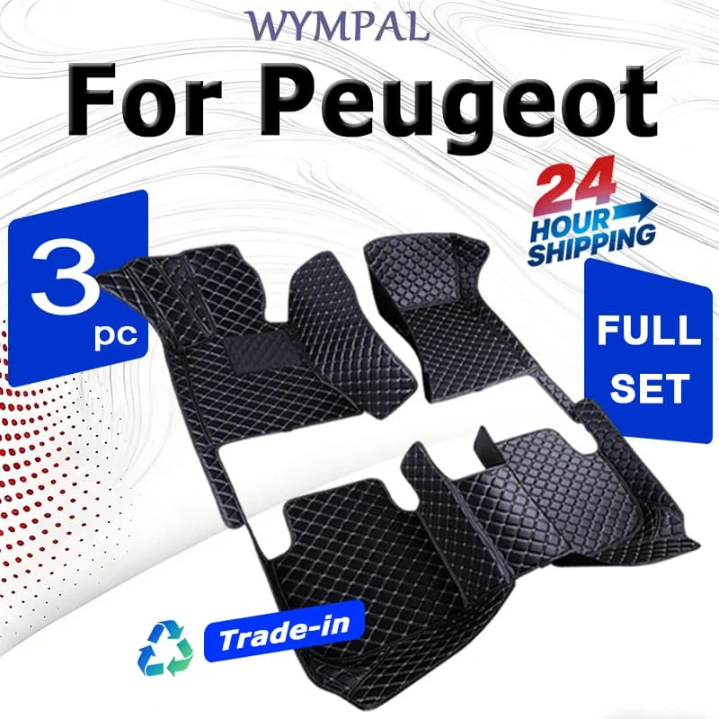 Luxury Car Mat for Peugeot 508SW 3008 308 T9 308 307 206 408 206CC 5008 208 A9 2008 E-208 308CC Interior Bearing Accessories