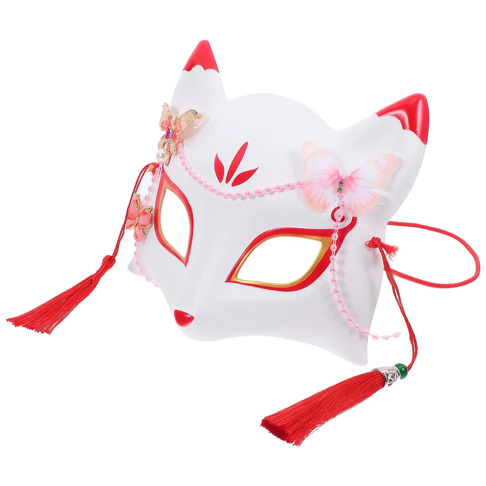 Fox Half Face Mask ABS Material Halloween Cosplay Party Masquerade Unique Decorative Creative Animal Mask Party Accessories