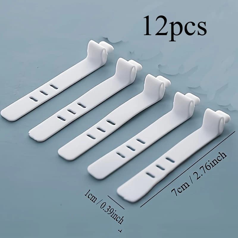 12 Pezzi Organizzatori Portatili Riutilizzabili per Cavi, Clip per Gestione Cavi USB, Auricolari e Fili da Scrivania