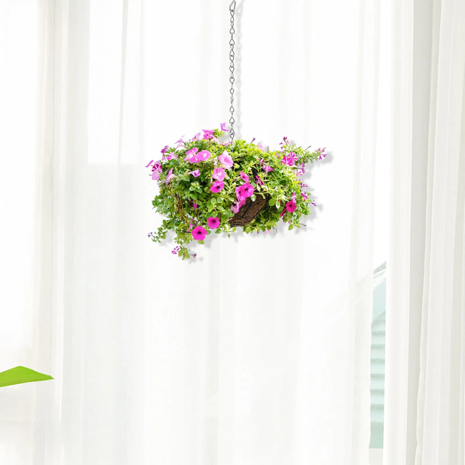 4Pcs Stainless Steel Hanging Basket Chain for Flowerpots Bird Feeders Wind Chimes Lanterns Plants Decor Heavy Duty Elegant S