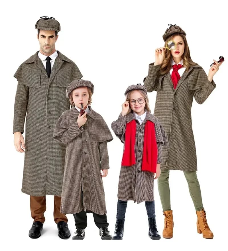 Uniformi di ruolo maschili e femminili in stile britannico a quadretti Giacche a collo alto Gioco Costumi di Halloween Ragazzi e ragazze